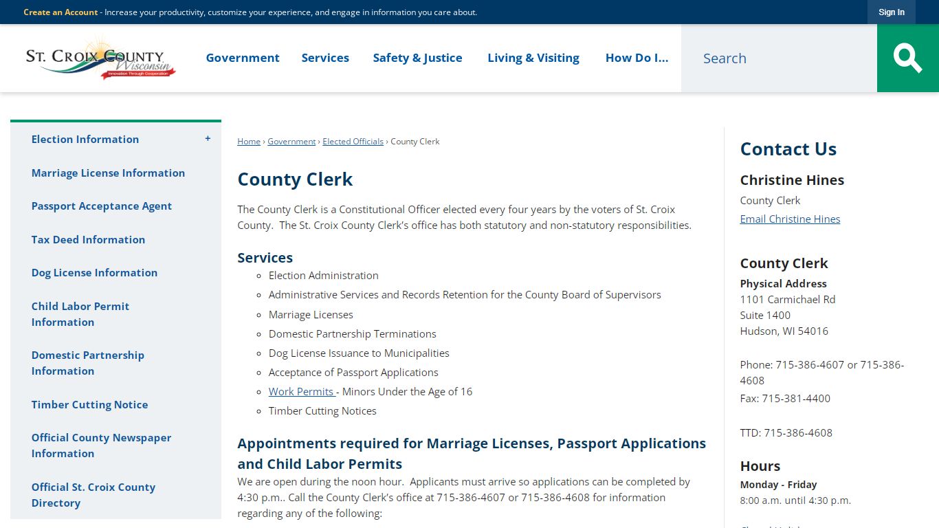 County Clerk | St. Croix County, WI - sccwi.gov